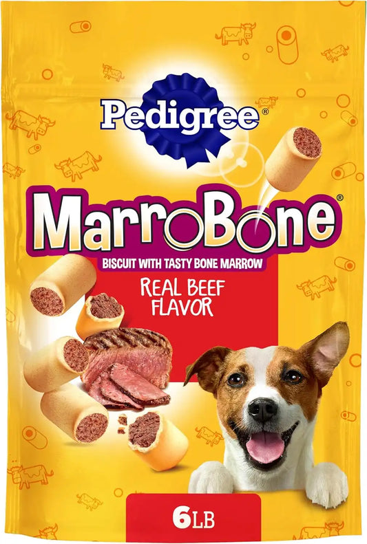 Pedigree MarroBone Bone Marrow Dog Treats, Beef Flavor, 6 lb