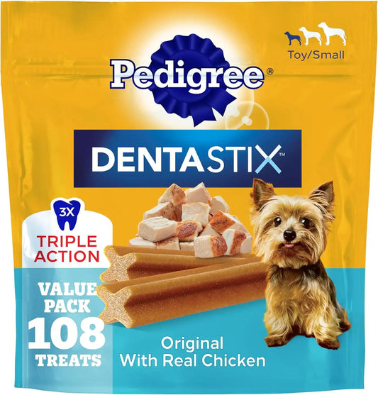 Pedigree Dentastix Small & Medium Dental Dog Treats, Original, 108 Count