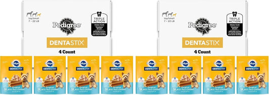 Pedigree DENTASTIX Toy/Small Dog Dental Treats Original Flavor Dental Bones, 56 oz. Multipack (232 Treats) (Pack of 2)