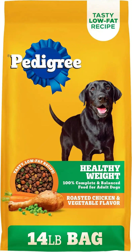 Pedigree Healthy Weight Adult Dry Dog Food, Chicken and Vegetable, 14 lb