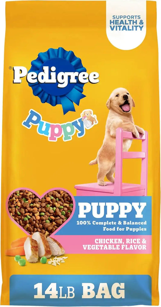Pedigree Puppy Dry Puppy Food, Chicken, Rice, and Vegetable Flavor, 14 lb. Bag