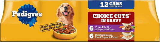 Pedigree Choice Cuts Wet Dog Food, Prime Rib & Chicken, 13.2 oz, 12 Count