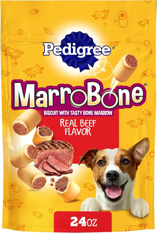 Pedigree MarroBone Bone Marrow Dog Treats, Beef Flavor, 1.5 lb, 8-Pack