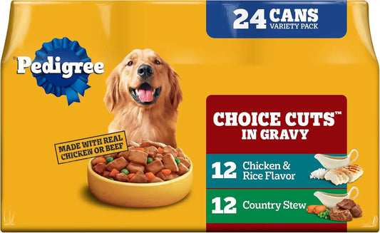 Pedigree Choice Cuts Wet Dog Food, Stew & Chicken, 13.2 oz, 24 Count